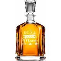 Viskija Dekanteris ar Uzrakstu - "Go Ask Your Mom" ,Dāvana Vīrietim Tētim, Izmērs 700Ml