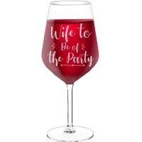 30Th Wine Glass With Engraved Text - "Wife To Be Of The Party', Birthday Gift Idea, Size 530ml