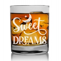 70. Dzimšanas Dienas Dāvana Vīriešiem ar Gravējumu - "Sweet Dreams" ,Stikla Glāze Viskijam 270ml