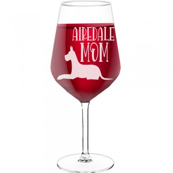 With Engraved Text - "Airedale Mom', Birthday Gift Idea, Size 530ml