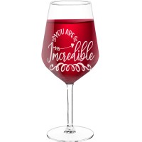30Th Wine Glass With Engraved Text  "You Are Imcredible", Wine Glass Size 530ml