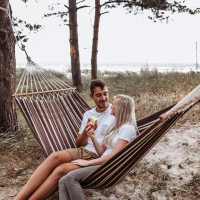 Šūpuļtīkls ar stieni BRASILIA, Mocca