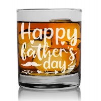 Dāvana Vīrietim No Draudzenes  ar Gravējumu - "Happy Father'S Day " ,Personalizēta glāze rumam 270ml