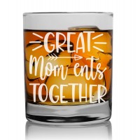 Birthday Gift For Him Personalised Brandy Glass 270ml With Engraved Text : "Great Mom Ents Together"