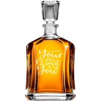 Viskija Karafe ar Uzrakstu - "Your Only Limit Is You Style" ,60. Dzimšanas Dienas Dāvana, Izmērs 700Ml
