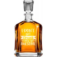 Alkohola Dekanteris ar Uzrakstu - "I Don'T Get Drunk" ,Dzimšanas Dienas Dāvana, Izmērs 700Ml
