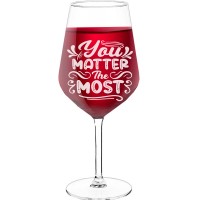 Sparkling Wine Glass With Engraved Text  "You Matter The Most", Wine Glass Size 530ml
