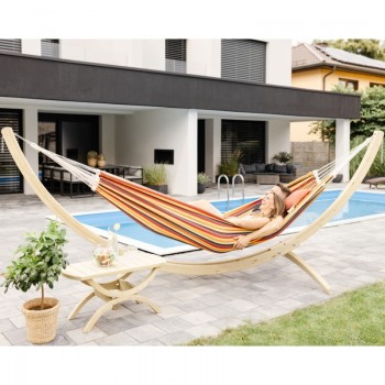 Šūpuļtīkla komplekts COMFORT ar statīvu (250 x 175 cm, krāsas)