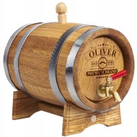 Personalizēta 3 litru ozolkoka muca - personalizējiet savu viskiju, vīnu, alu, tekilu, burbonu un rumu ar gravējumu pēc pasūtījuma.