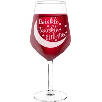 Best Friend Wine Glass With Engraved Text - "Twinkle Twinkle Little Star", Wine Lover Gifts, Size 530ml