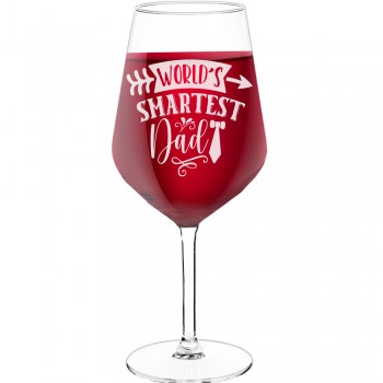 With Engraved Text - "Worlds Smartest Dad 1", Best Friend Gift, Size 530ml