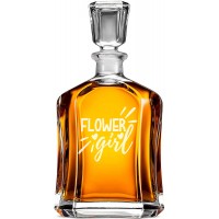 Hermētiska Viskija Karafe ar Uzrakstu - "Flower Girl" ,Vīrietim Dzimšanas Dienas Dāvanas Ideja, Izmērs 700Ml