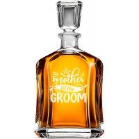 Viskija Karafe ar Uzrakstu - "Momma Of The Groom" ,Dāvana Vīrietim, Izmērs 700Ml