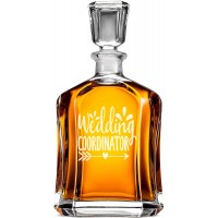 Alkohola Karafe ar Uzrakstu - "Wedding Coordinator" ,Dāvana Vīrietim Ceļotājiem, Izmērs 700Ml