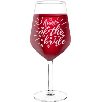 Personalised Wine Glass For Women With Engraved Text - "Aunt Of The Bride", Wine Lover Gifts, Size 530ml