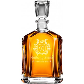 Personalizēts viskija karafe, nesatur svinu, Personalizēta viskija karafe, izmērs 700ml