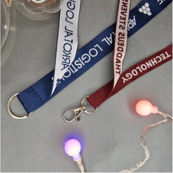 "Black and red Jacquard woven lanyards with custom text and logo – AIGAT"