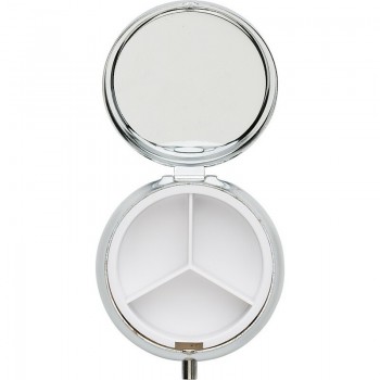 Metāla tablešu kastīte ar 3 nodalījumiem, spogulis