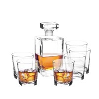 Whisky Carafe Set 750ml + 6 whisky glasses