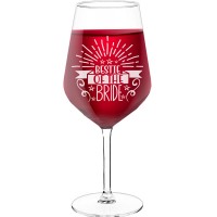 Best Friend Wine Glass With Engraved Text - "Bestie Of The", Best Friend Gift, Size 530ml
