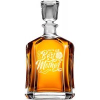 Tekilas Dekanteris ar Uzrakstu - "You'Re The Best Mother" ,Unikāla Dzimšanas Dienas Dāvana Vīram, Izmērs 700Ml