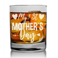 40. Dzimšanas Dienas Dāvana Vīriešiem  ar Gravējumu - "Myst Mothers Day" ,Stikla Viskija Glāze 270ml