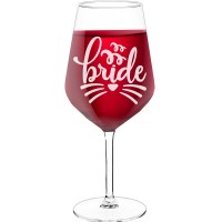 Wine Glass Engraved With Engraved Text - "Bride", Funny Wine Gift, Size 530ml