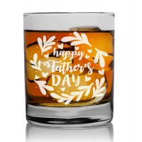 Easter Gift For Men Whisky Glass 270ml With Engraved Text : "Happy Father'S Day "