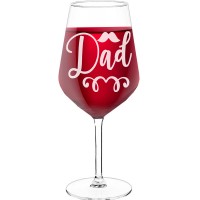 Engraved Wine Glass With Engraved Text - "Dad", Gift for Wine Lover, Size 530ml