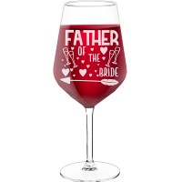 Wine Glass Gift With Engraved Text - "Father Of The Bride", Wine Lover Gifts, Size 530ml