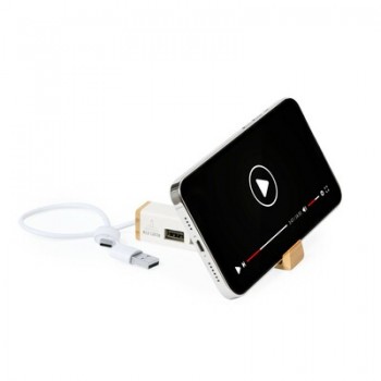 USB and USB type C hub made from recycled milk cartons