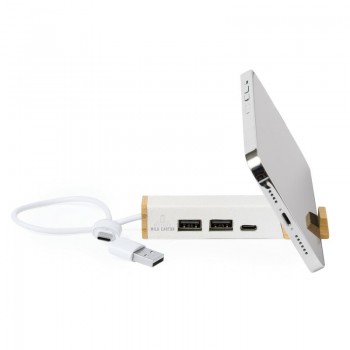 USB and USB type C hub made from recycled milk cartons