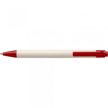 Ball pen made from milk cartoon