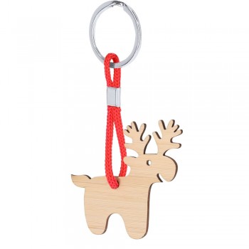 Bamboo keyring, Christmas pattern