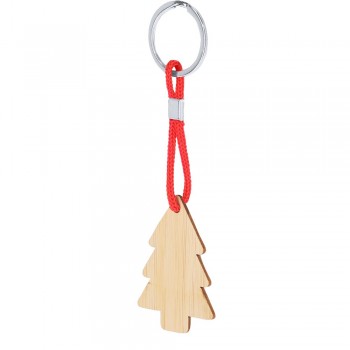 Bamboo keyring, Christmas pattern