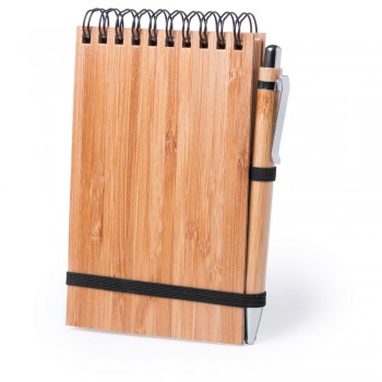 Bamboo notebook A6 with ball pen AIV2966-16