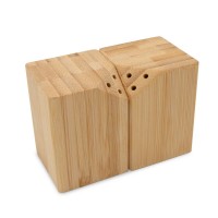 Bamboo salt and pepper set | Alfred AIV7236-17
