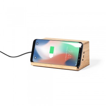 Bamboo wireless speaker 3W, wireless charger 10W
