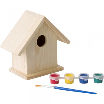 Birdhouse painting set, including 4 paints and brush AIV7347-17