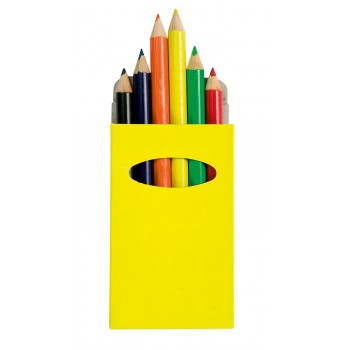 Colour pencil set in shiny finish box with window, 6 pcs AIV8605-08
