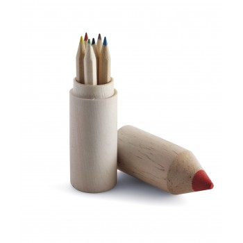 Pencil shaped holder with 6 colour pencils AIV6299-17