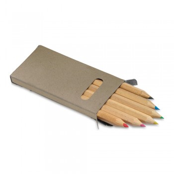 Colour pencil set in recyclable box, 6 pcs AIV6102-00