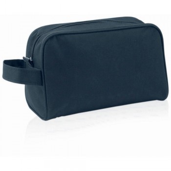 Cosmetic bag with zipped main compartment and carrying strap AIV8957-03