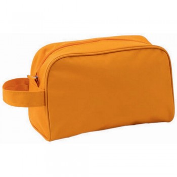 Cosmetic bag with zipped main compartment and carrying strap AIV8957-07