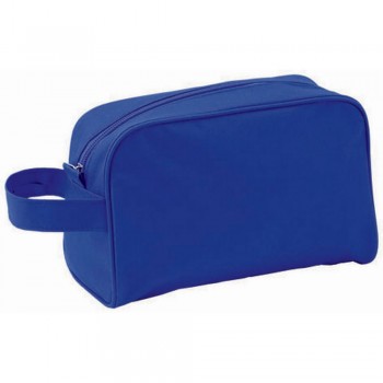 Cosmetic bag with zipped main compartment and carrying strap AIV8957-11