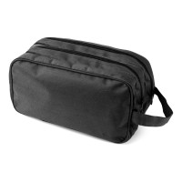 Cosmetic bag with 2 zipped compartments and carrying strap AIV4198-03