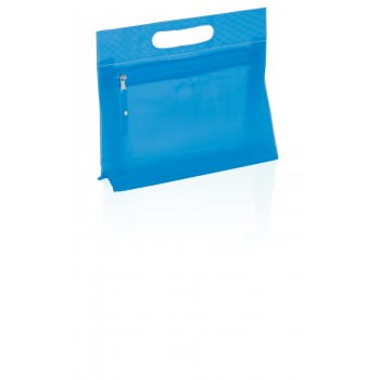 Cosmetic bag with zipped main compartment and cut out handle AIV4728-04