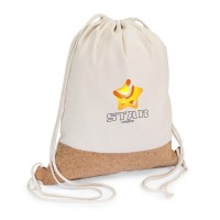 Cotton drawstring bag with cork element | Rontay