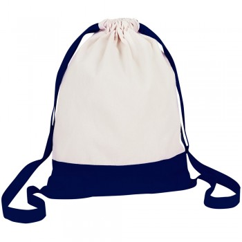 Double coloured cotton sack with wide shoulder straps AIV7325-04