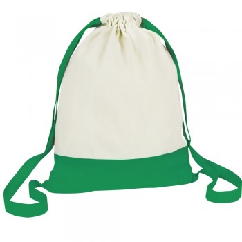 Double coloured cotton sack with wide shoulder straps AIV7325-06